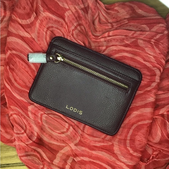 NWOT LODIS maroon RFID Protection Card case - Picture 3 of 5